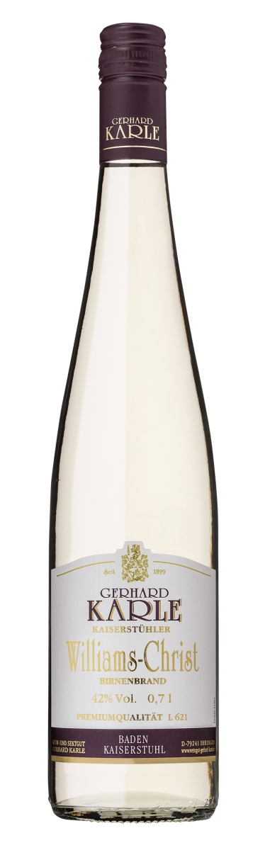 Williams Christbirne Edelbrand Karle - 3 Jahre gereift - 0,7l - 42 %vol.