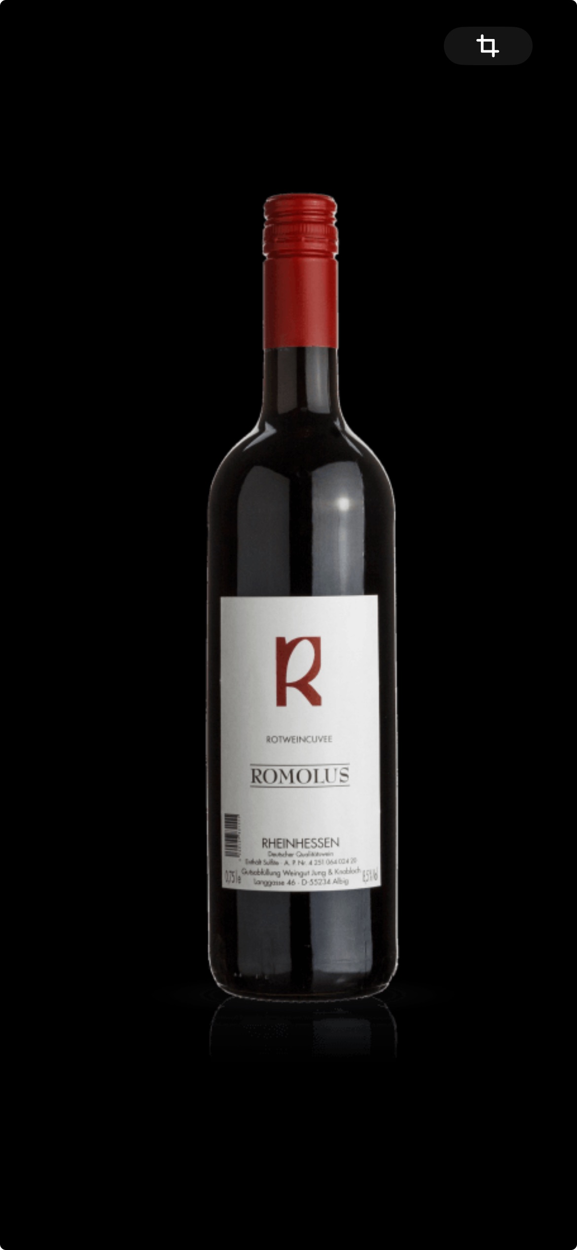 Romolus - Rheinhessen - Rotweincuvée lieblich - 0,75l - 8,5% vol.
