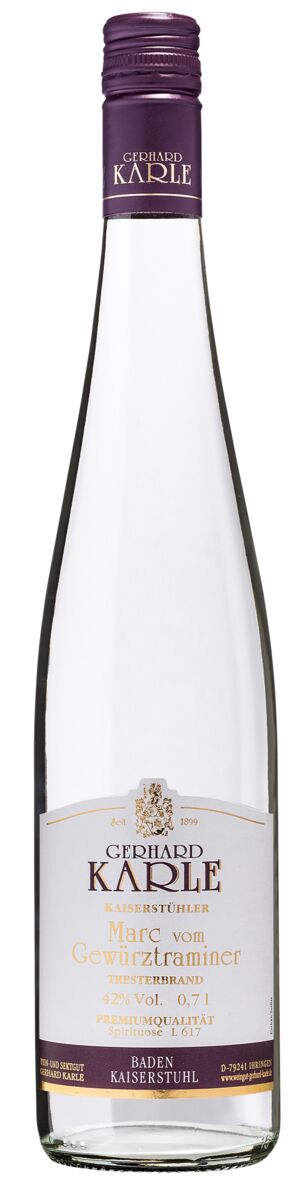 Marc vom Gewürztraminer / Trester - Karle - Obstbrand 0,7l - 42 %vol.