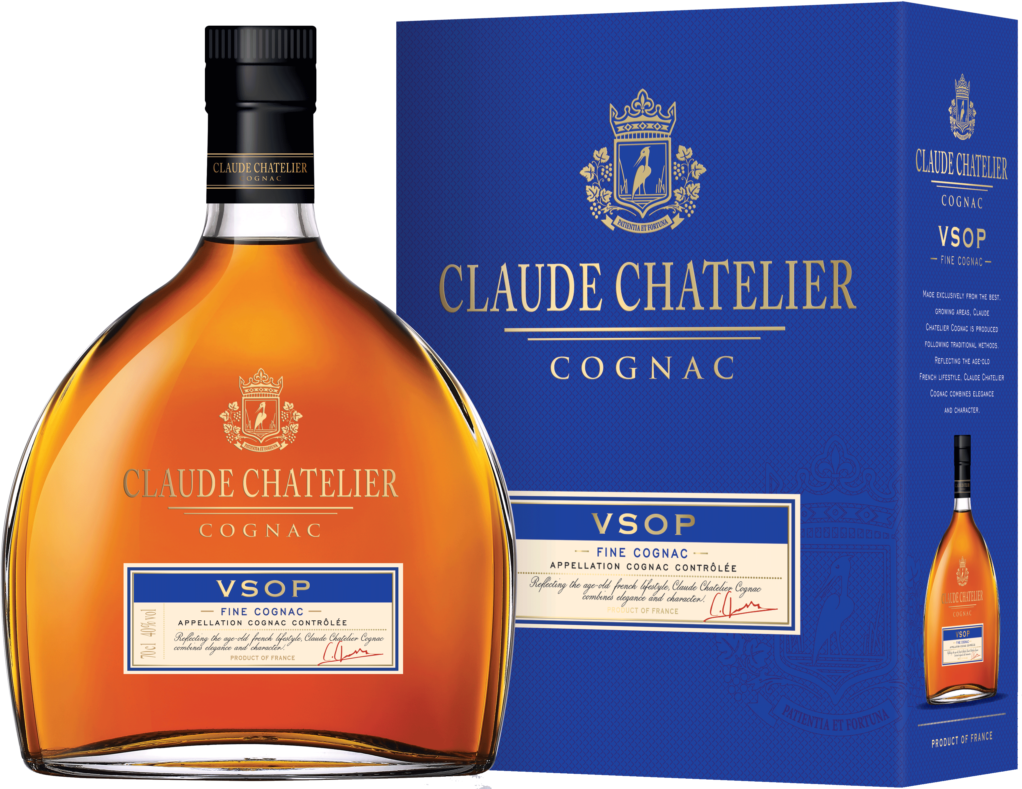 Cognac Claude Chatelier VSOP - Frankreich - 0,7l - 40% vol