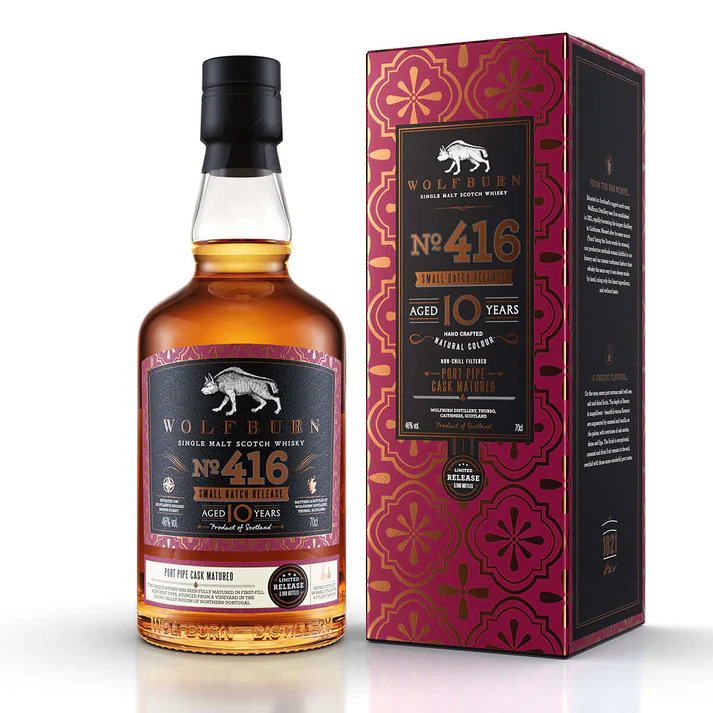 Whisky Wolfburn -Batch 416- 10 Jahre - Single Malt - Port cask 0,7l vol.46%