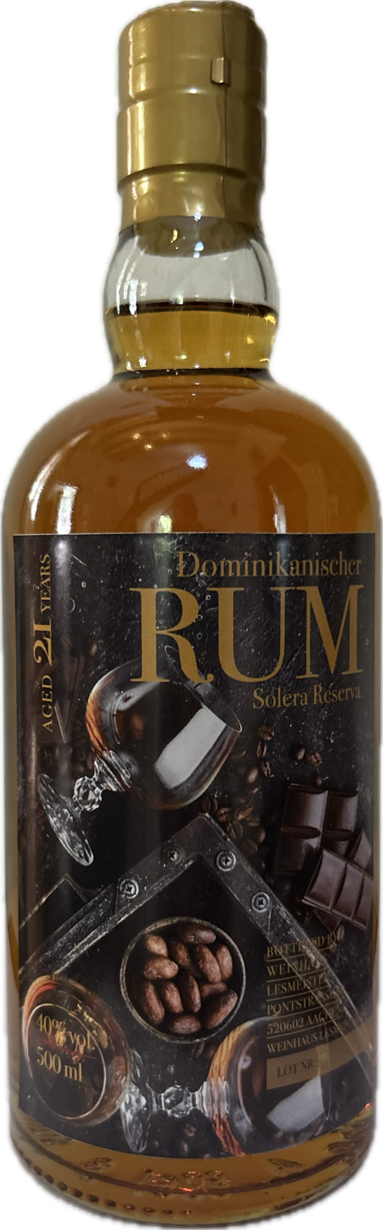 Rum Dominikanische Republik 21 Jahre -Solera Reserva- 0,5l vol.40%