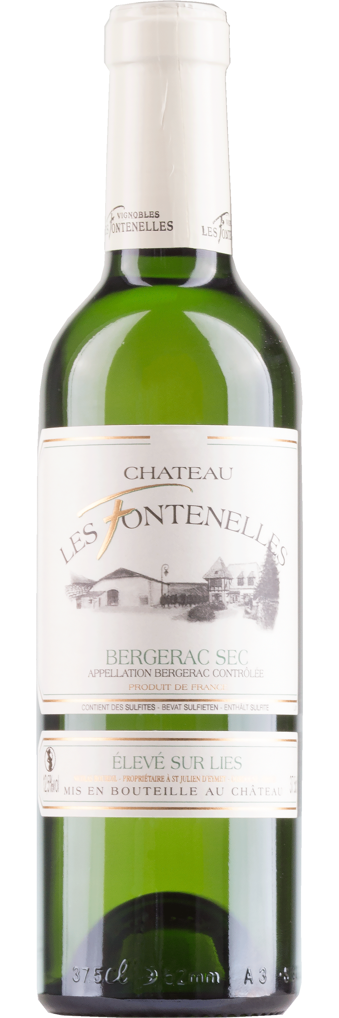 Chateau Les Fontenelles Bergerac Sec - Frankreich - Weißwein trocken - 0,375l - 12,5% vol